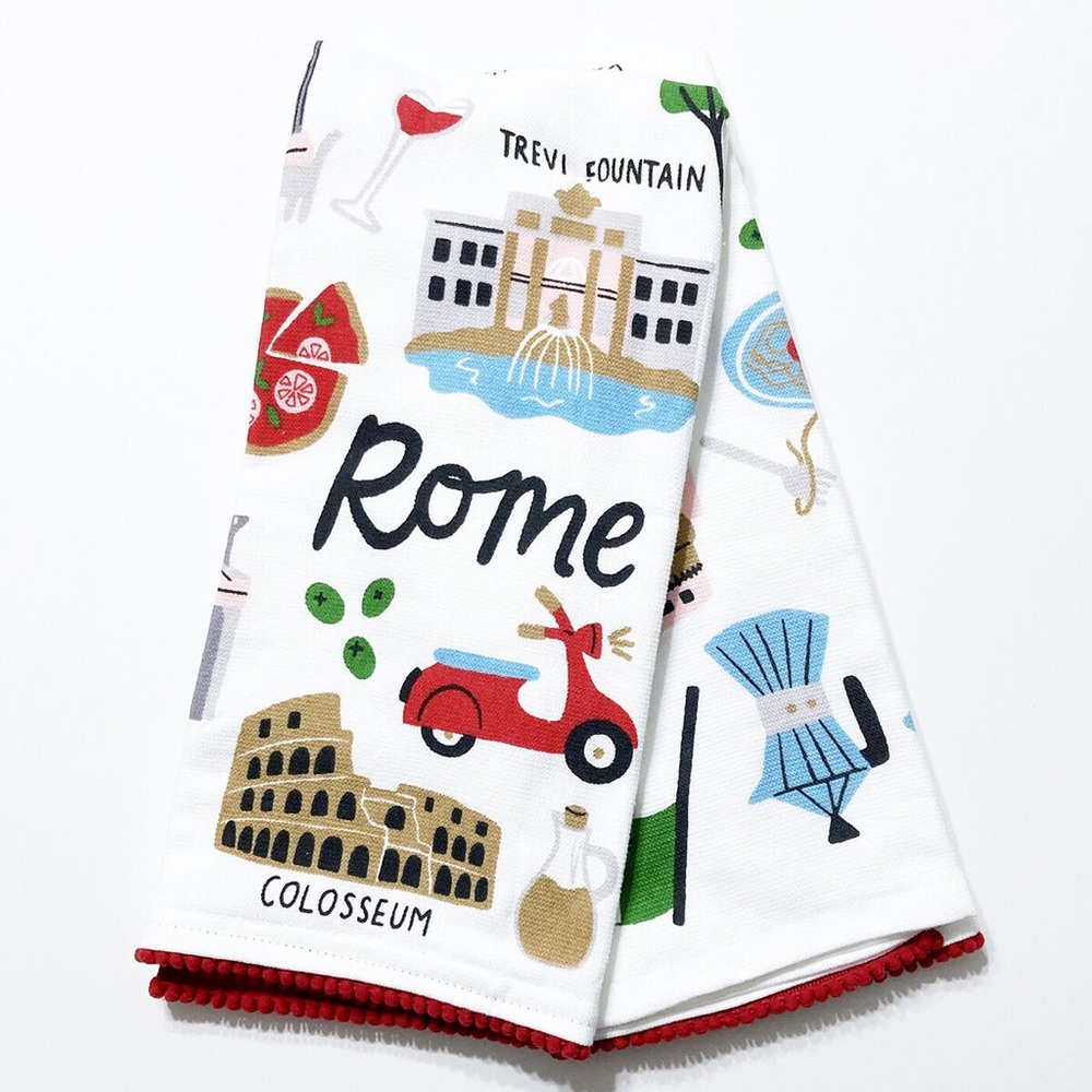 Isaac Mizrahi World Cities Kitchen Towel Set 2 Rome